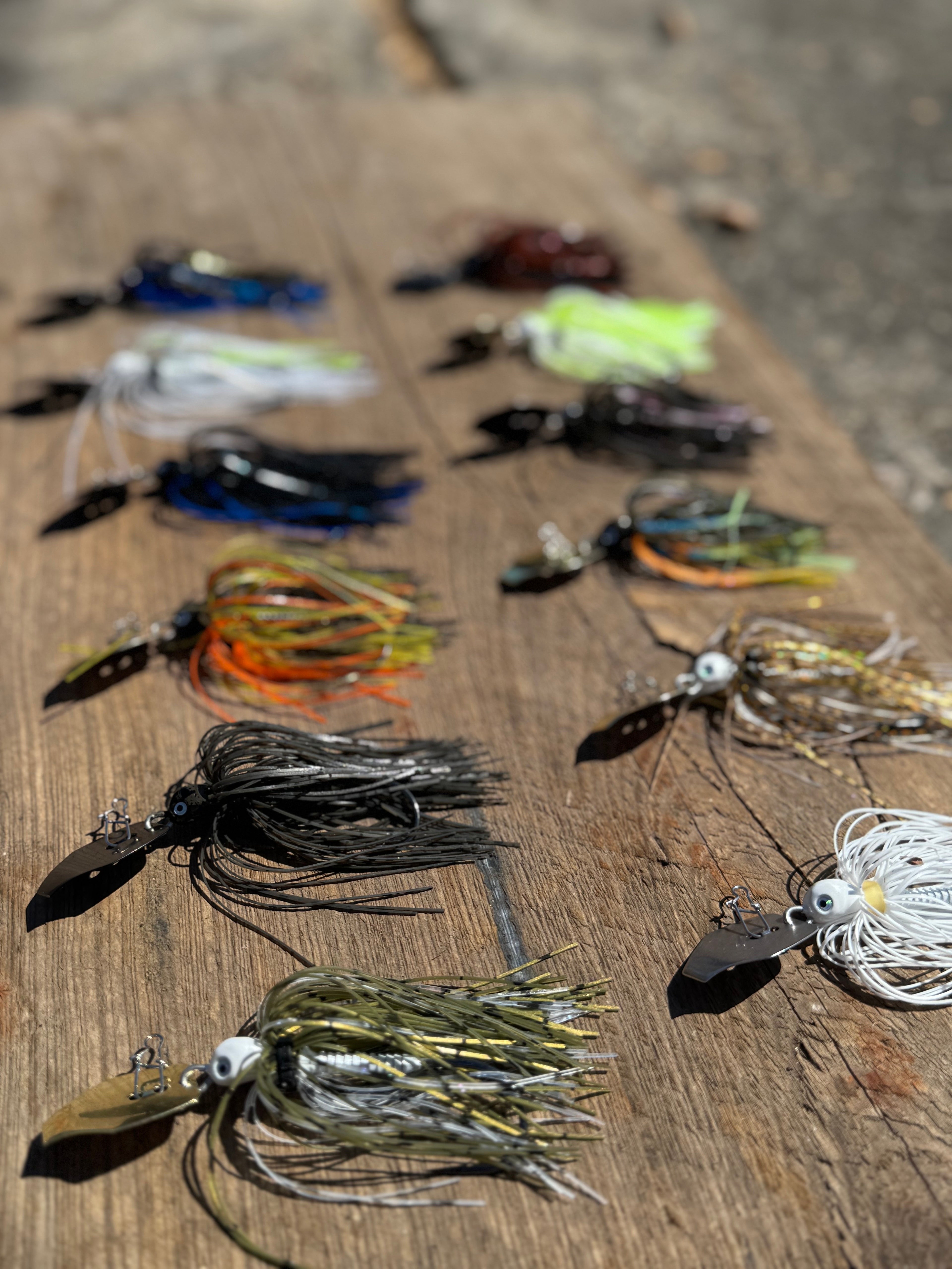 bango blade fishing lure V&M The Blade Jig 3/8 oz. White